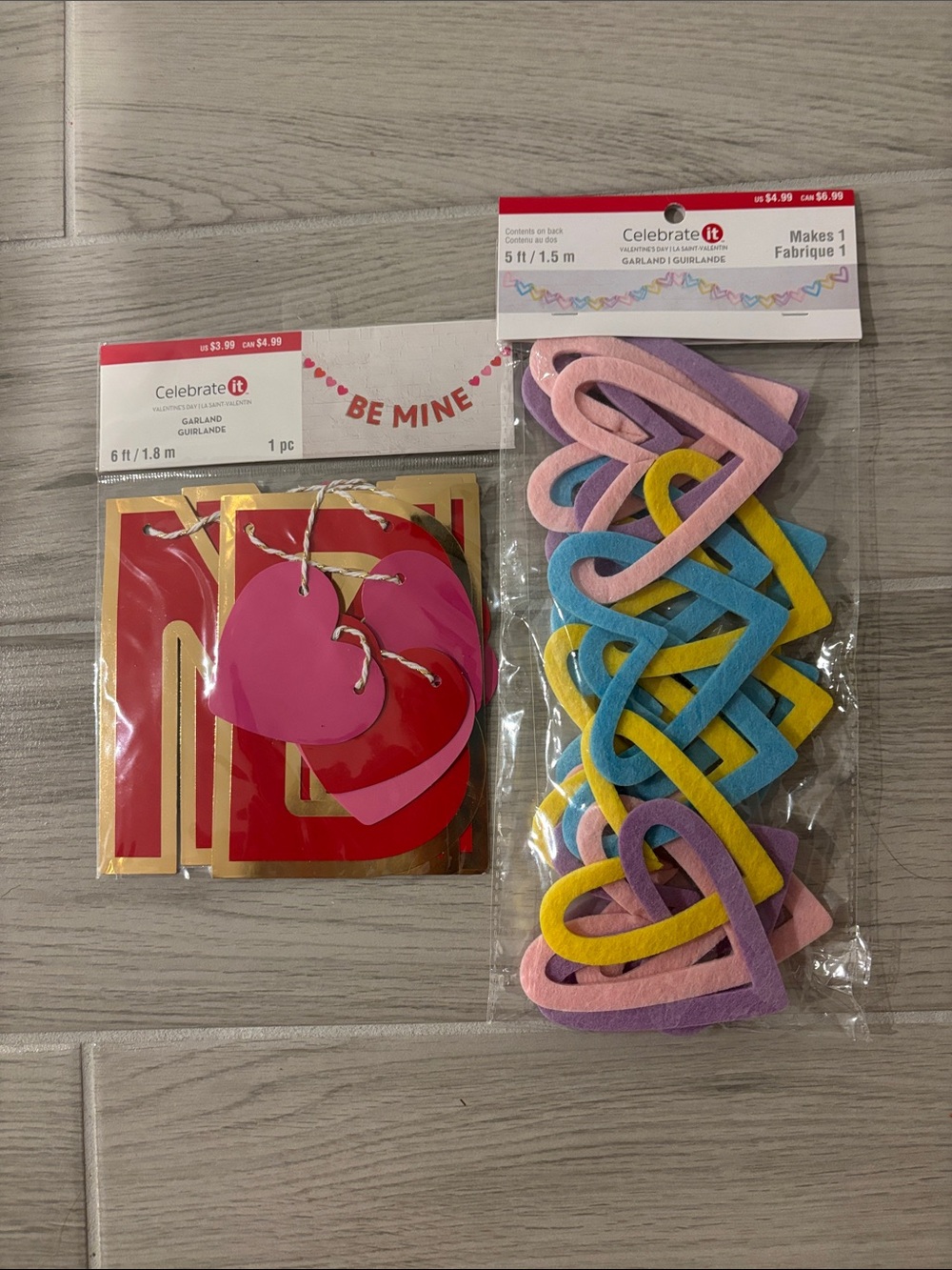 Bundle love heart Pink & Pastel Garland Duo Valentine Party Banners